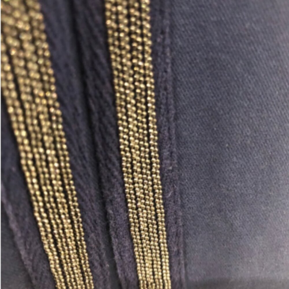 Boden Blue Denim Military collared women jacket with Embellished stripe - Picture 4 of 15